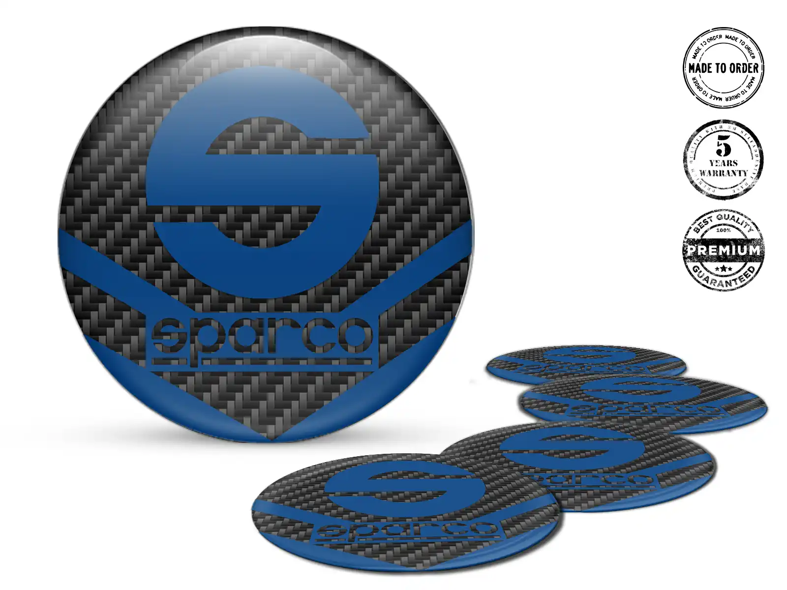 Sparco Decals on Wheels High-Quality Resin Labels